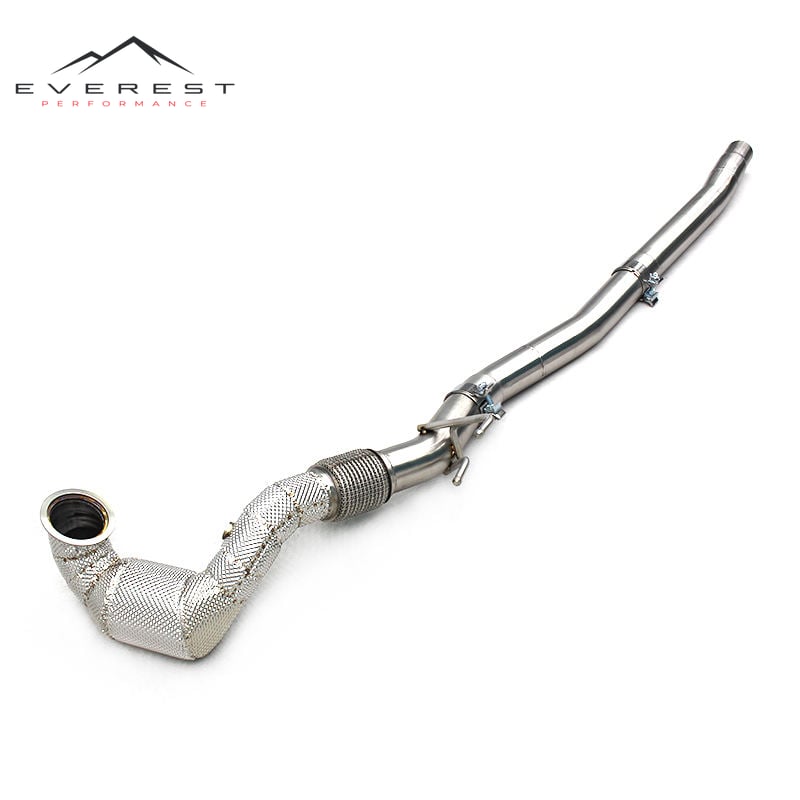 304L Stainless Steel Exhaust Downpipe 100/200/300 Cell for VW Golf R MK7 MK7.5 2.0L Turbo 2014-2020 Racing Exhaust System