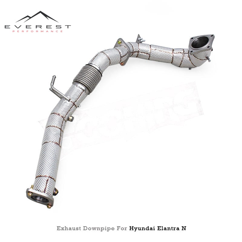 Free Flow Stainless Steel Exhaust Pipe for Hyundai Elantra N 2.0T 2023-2025 Heat Shield Turbo Straight Exhaust Pipe With OPF