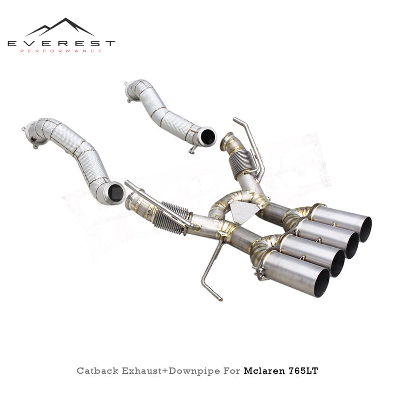 Custom Exhaust Free System for Mclaren 765LT Coupe/Spider 4.0T 2020+ Titanium Pipes Lightweight Catback Muffler Header Downpipe
