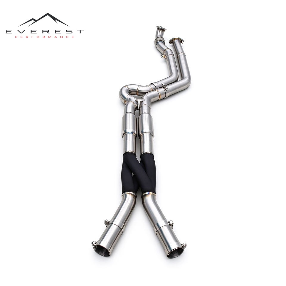 Equal Length Mid/Middle Pipe With Black Z Pipe for BMW M3/M4 G80/G82 3.0T 2020-2026 Racing Stainless Steel Exhaust Pipe