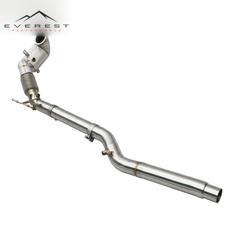 Catted Downpiep for Audi Q3 2.0T 2019-2021 Stainless Steel High Flow Exhaust Pipes With Heat Shield