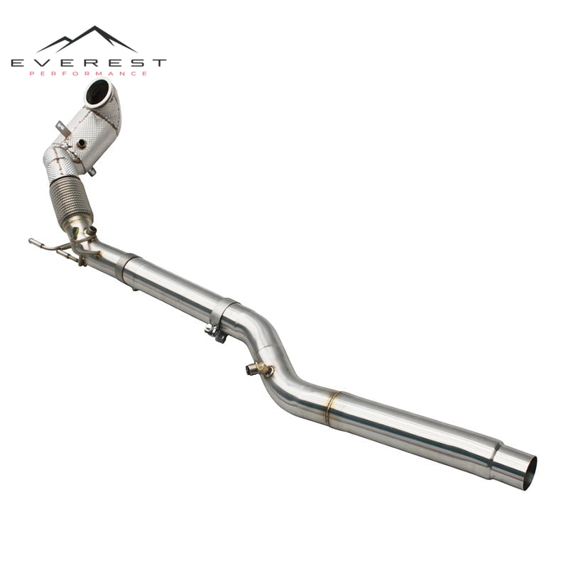 Catted Downpiep for Audi Q3 2.0T 2019-2021 Stainless Steel High Flow Exhaust Pipes With Heat Shield