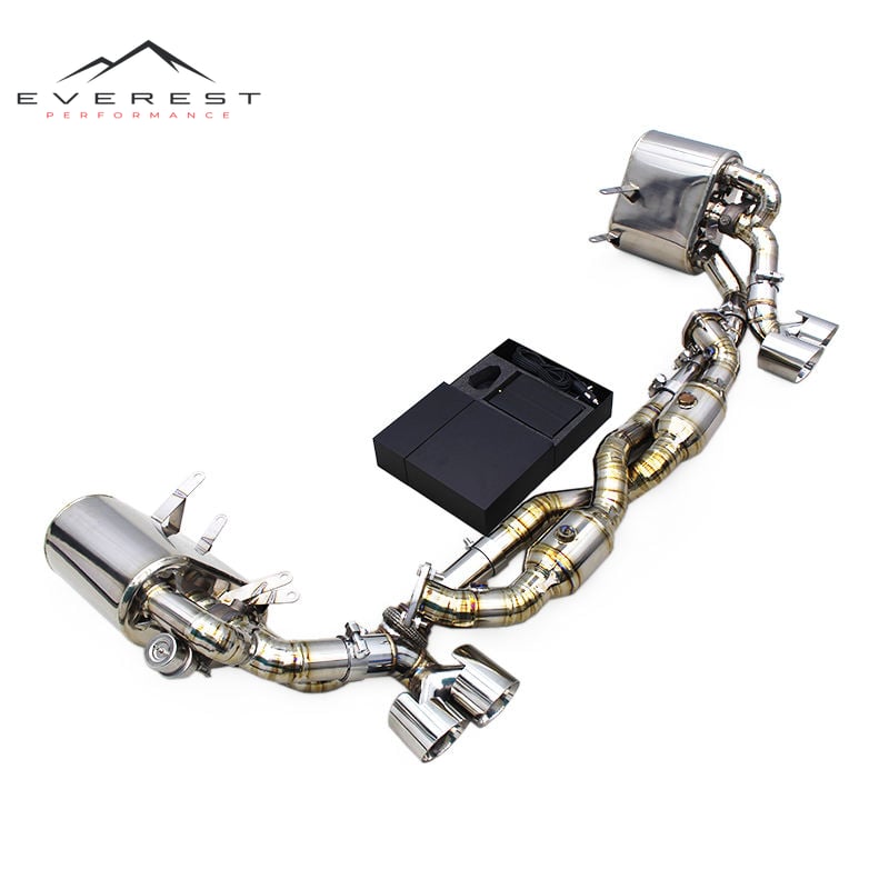 Custom Valved Catback Muffler for Porsche 911 997.1/997.2 Carrera 4S 2004-2012 Titanium Pipes Exhaust System Catted Downpipe