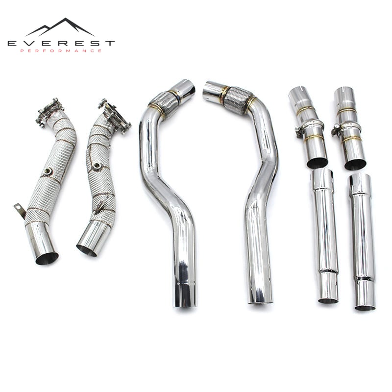 Engine Stainless Steel Turbo Manifold Header for audi S8 4.0T 2013-2016 Exhaust System Straight Pipe Exhaust System Downpipe