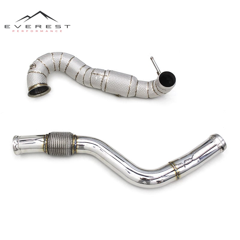 Downpipe For Mercedes-Benz CLA45 AMG 2.0T (2014-2023) Engine Heat Shield Down Pipe