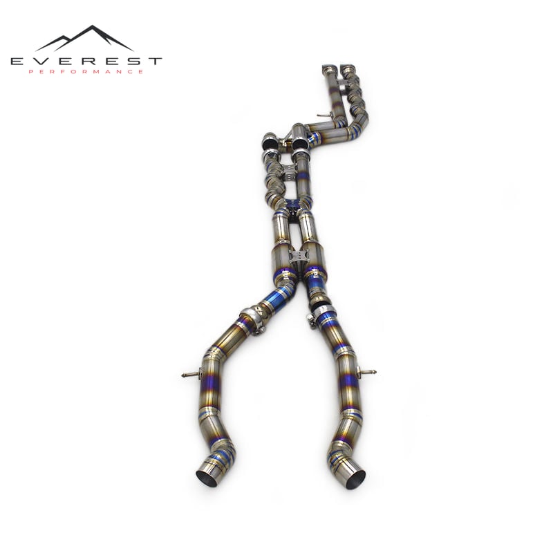 Performance Midpipe for BMW M3/M4 F80/F82 S55 Titanium Valvetronic Exhaust Cat Back Middle Pipe Resonator Equal Length Midpipe
