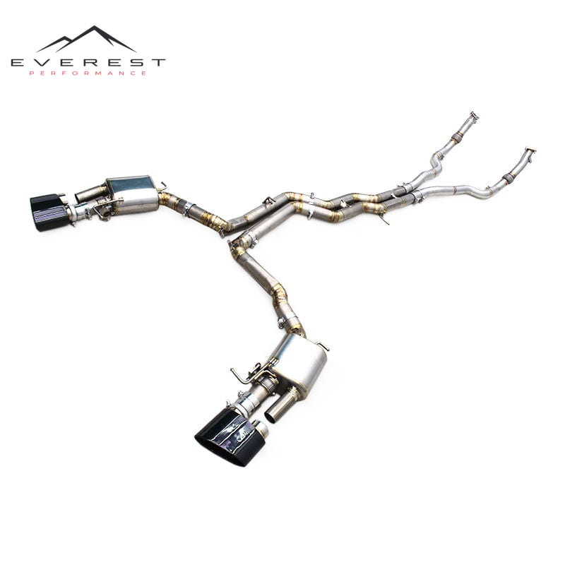 Catback Exhaust System for AUDI RS6/RS7 C8 4.0T 2019-2024 304 Titanium Muffler Exhaust Pipe With Stock Valve