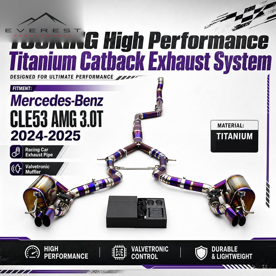 Racing Titanium Catback Exhaust System for Mercedes-Benz CLE53 AMG 3.0T 2024-2025 Sport Car Exhaust Pipe Valvetronic Muffler