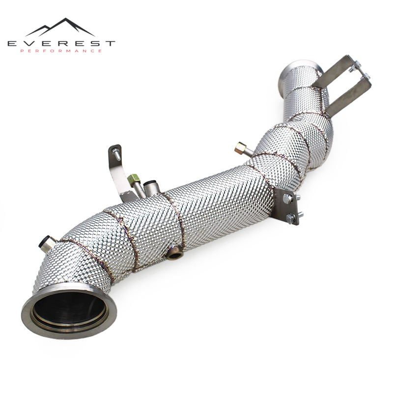 Racing SS304 Exhaust Downpipes for Mercedes-Benz C63 AMG SE W206 2025 Exhaust Free Flow Pipes With Heat Shield