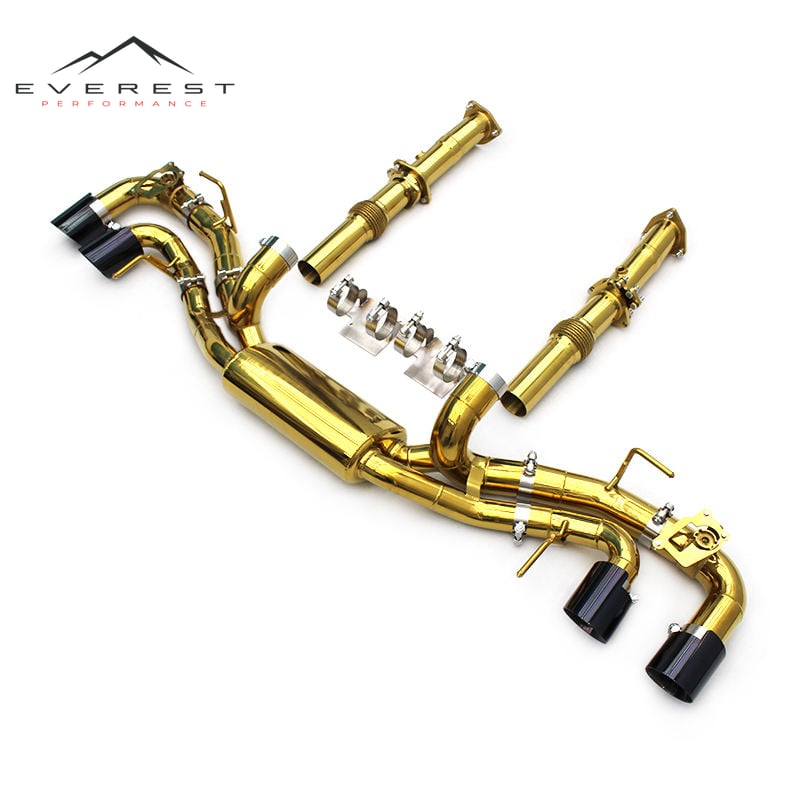 Catback Exhaust Downpipe for Chevrolet Corvette C8 2019-2025 Exhaust Pipe Muffler Plating Gold Stainless Steel Pipes