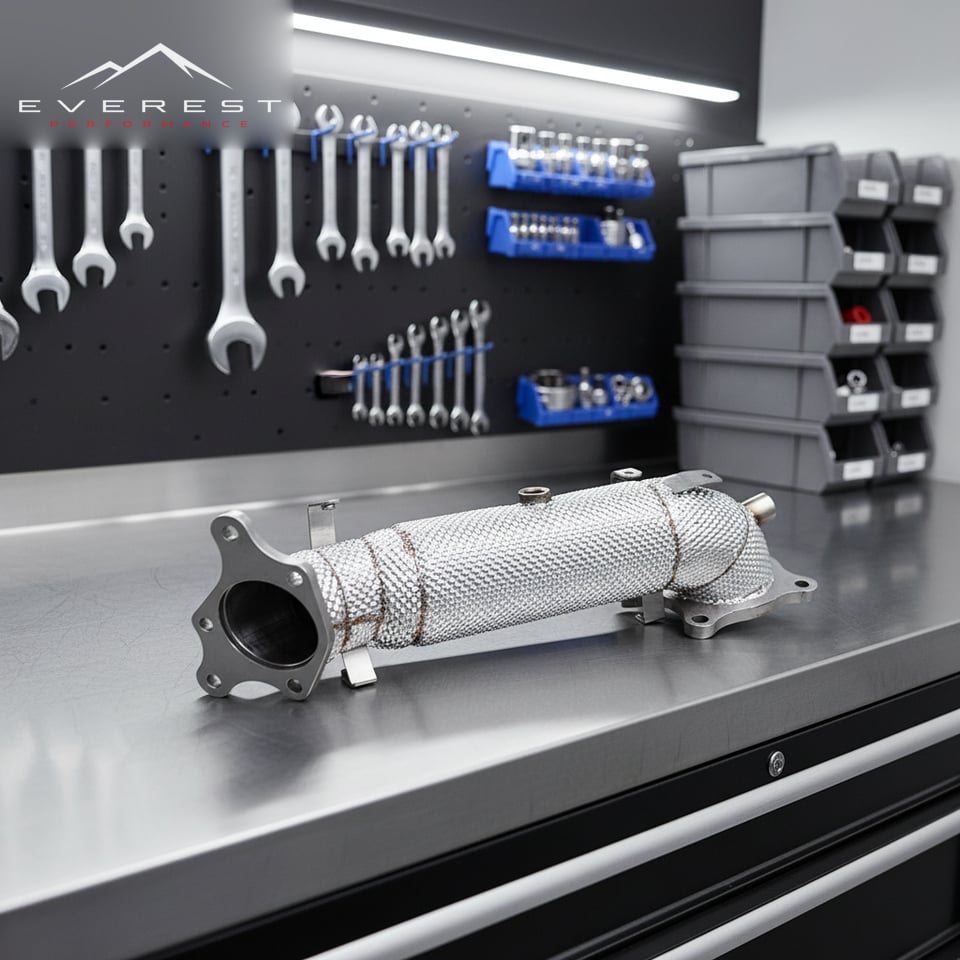Stainless Steel Exhaust Pipe for Honda CIVIC Type R/Type-R FK8/FL5 2.0T 2015-2023 Free Flow Pipe with Heat Shield