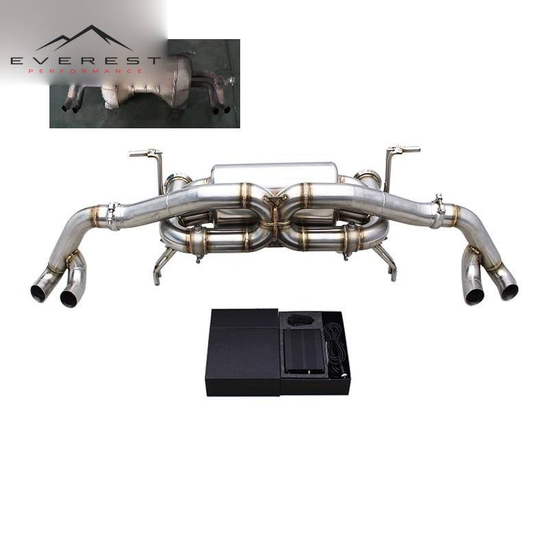 Custom 3 Inch Pipes Catback Muffler for Lamborghini Huracan LP580/LP610 5.2L 2014-2024 SUS304 Valved Sport Exhaust System