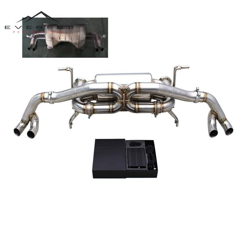 Custom 3 Inch Pipes Catback Muffler for Lamborghini Huracan LP580/LP610 5.2L 2014-2024 SUS304 Valved Sport Exhaust System