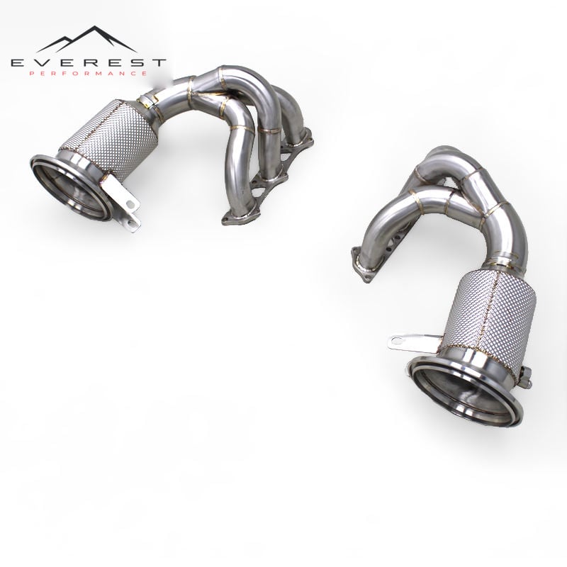 Catted Manifold Header for Porsche 911 992 Carrera GT3 4.0 2017-2024 High Flow Catalyst Header Stainless Steel Exhaust Pipe