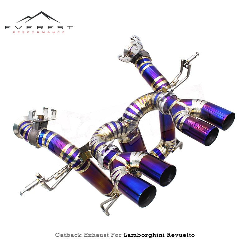 Titanium Lightweight Catback Exhaust Pipe System for Lamborghini Revuelto V12 6.5 2024- Valve Muffeler Fine Welding