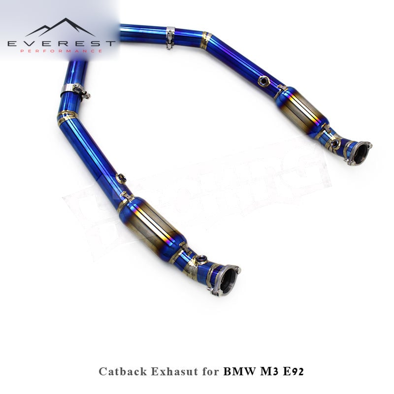 Race 2.5inch Titanium Catback for BMW M3 E90/E92/E93 4.0L 2008-2013 Engine New Dual X Pipe Design Valvetronic Muffler Exhaust