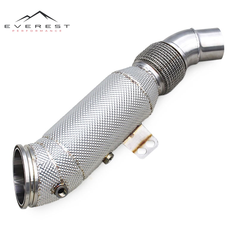 Racing Free Flow Downpipe for BMW M240 M240i M340i M440i 540i X5/X6 G05/G06 A90 B58 3.0T SS304 With Heat Shield Pipes