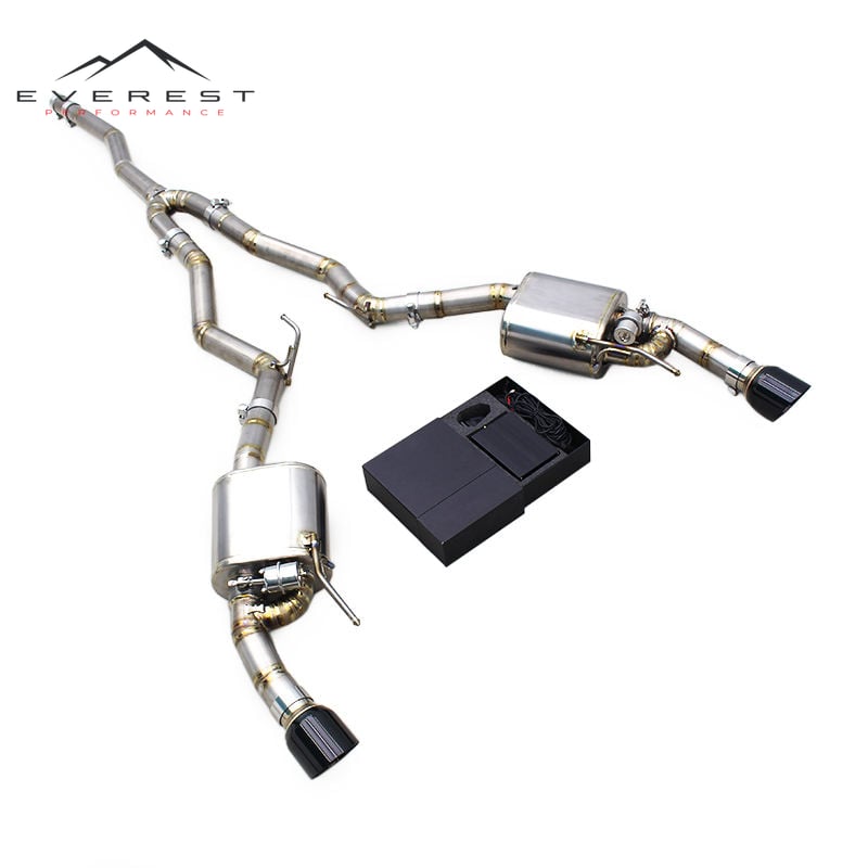 Custom Titanium Pipes Catback Muffler for Ford Mustang 2.3T 2015-2024 Sport Car Valve Exhaust System with Control Kit