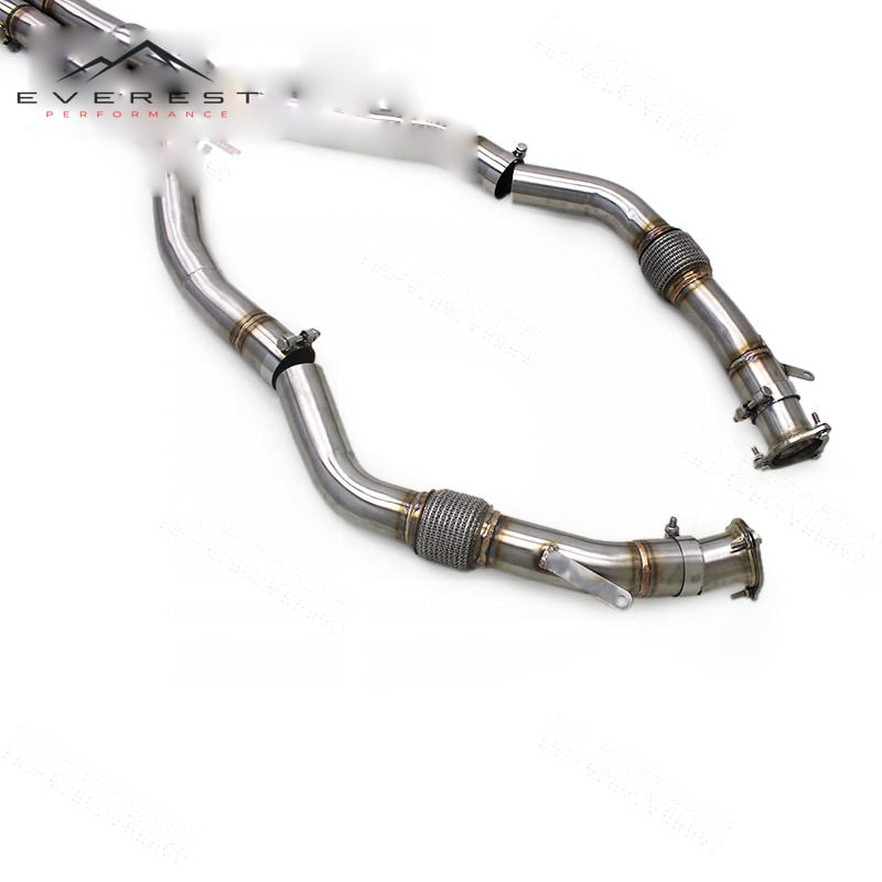 Valvetronic Catback Exhaust for Audi RS4/RS5 B9/B9.5 2.9T 2017-2024 Black Carbon Fiber Tips Muffler Pipe