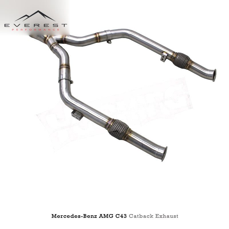 Racing Sport Sound Valvetronic Catback Exhaust Pipes for Mercedes-Benz GLC43 AMG 3.0T 2020-2024 Valved Muffler Exhaust System