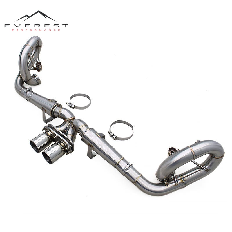 Auto Exhaust System for Porsche 911 991/991.1 GT3 4.0L 2015-2018 Stainless Steel Catback Muffler Chrome Silver Tips
