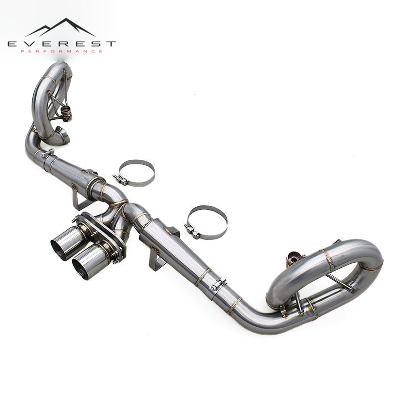 Auto Exhaust System for Porsche 911 991/991.1 GT3 4.0L 2015-2018 Stainless Steel Catback Muffler Chrome Silver Tips