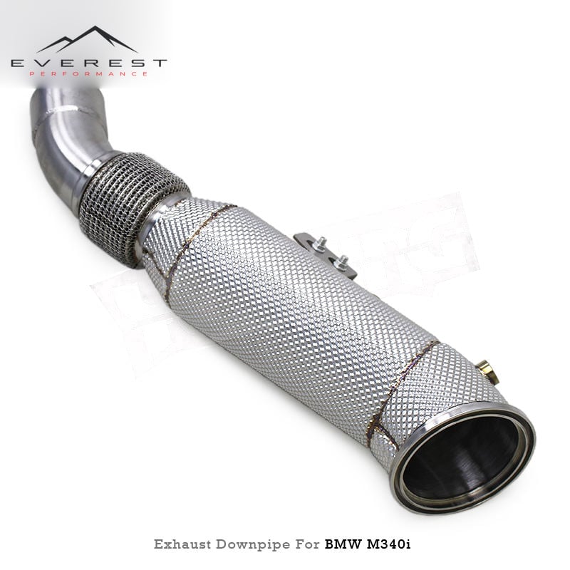 SUS304 Straight Downpipe Exhaust for BMW M240i A90 M340i M440i G20 G22 B58 3.0T 2017-2019 Heat Shield Free Flow