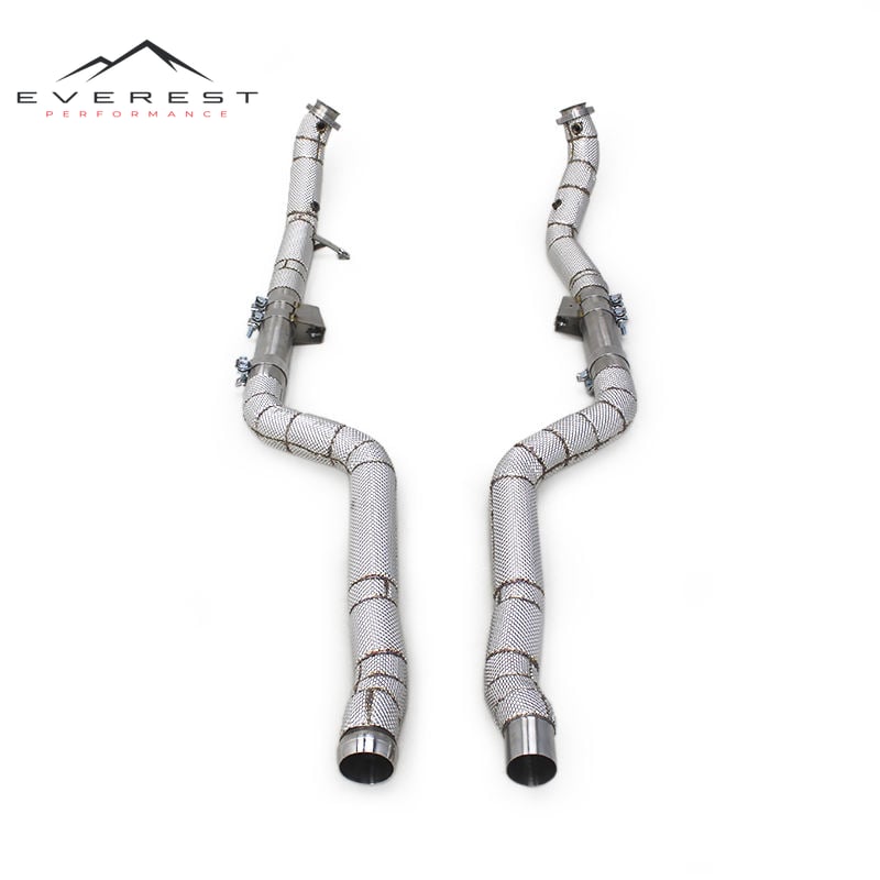 Direct-fit Downpipe for Mercedes-Benz E63 AMG W212/CLS63 2007-2016 Engine Auto PerformanceParts Heat Shield Exhaust Pipe