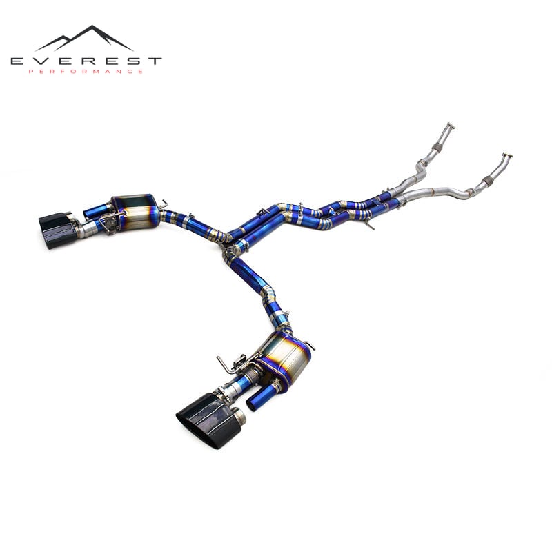 Racing Titanium Valvetronic Catback Exhaust Pipes System for AUDI RS6/RS7 C8 4.0T 2019-2024 Valved Muffler Exhaust Pipes