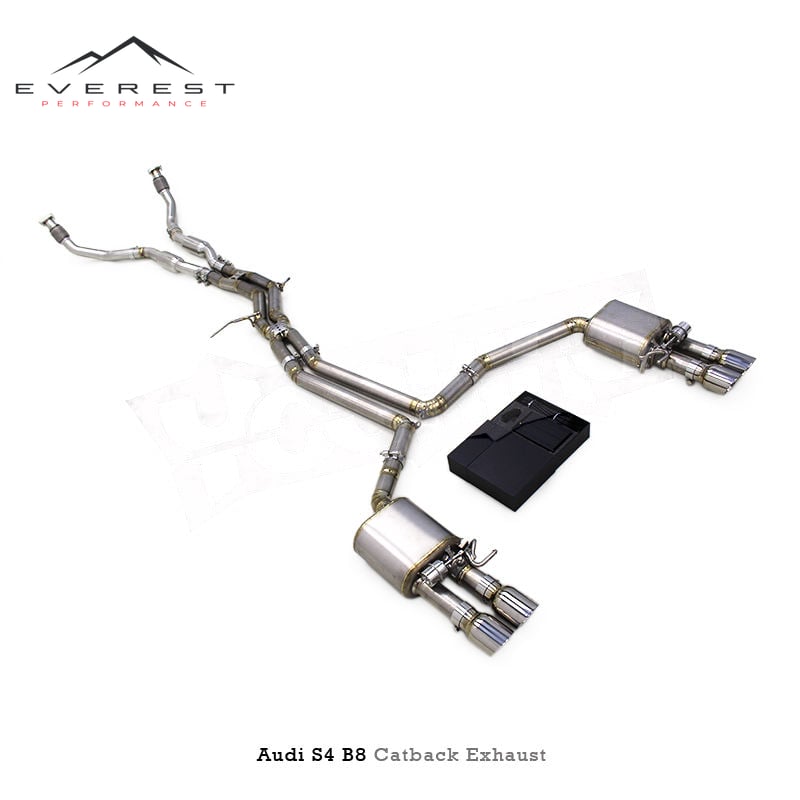 Exhaust Pipe System for Audi S4/S5 B8 3.0T 2013-2019 SS304 Downpipes Titanium Valved Catback Exhaust