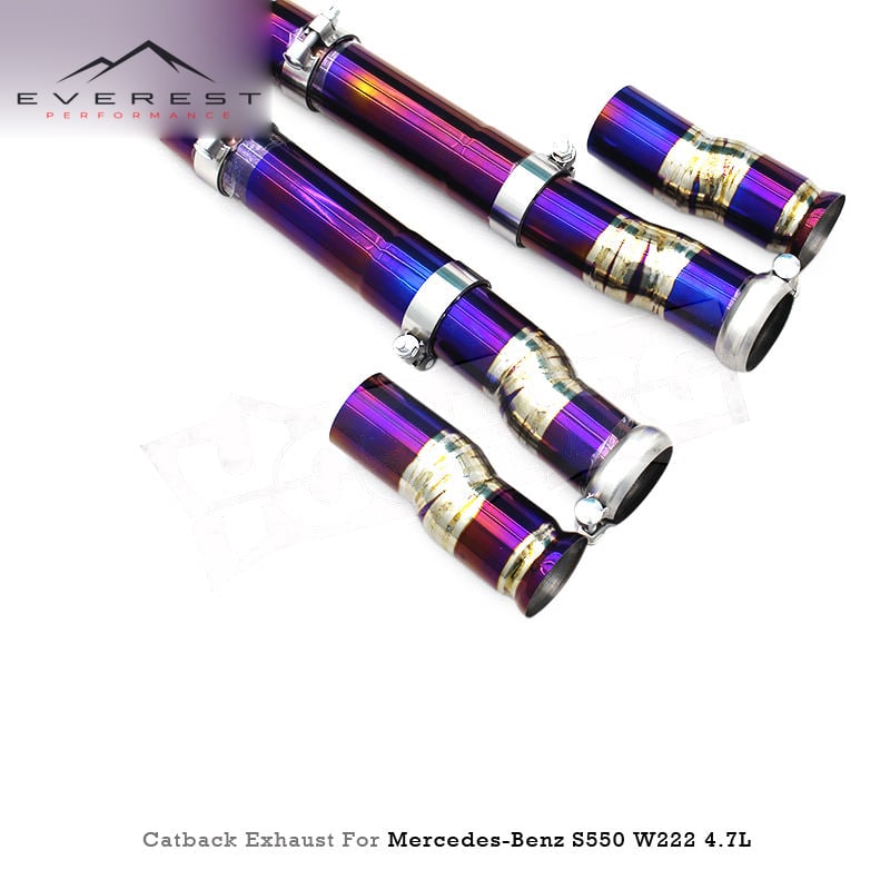 Titanium Lightweight Exhaust System for Mercedes-Benz S500/S550/S63 AMG W222 4.7T/5.5T 2014-2019 Tuning Catback Muffler