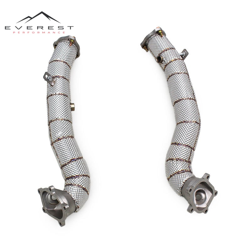 Racing Car Exhaust Pipes for Audi RS6/RS7 C7 4.0T Stainless Steel Downpipe With Heat Shield