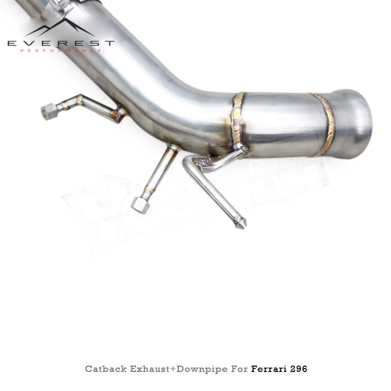 Racing SUS304 Downpipe Full Catback Exhaust Pipes for Ferrari 296 GTB V6 3.0T 2021-2024 Muffler Exhaust with Golden Heat Shield