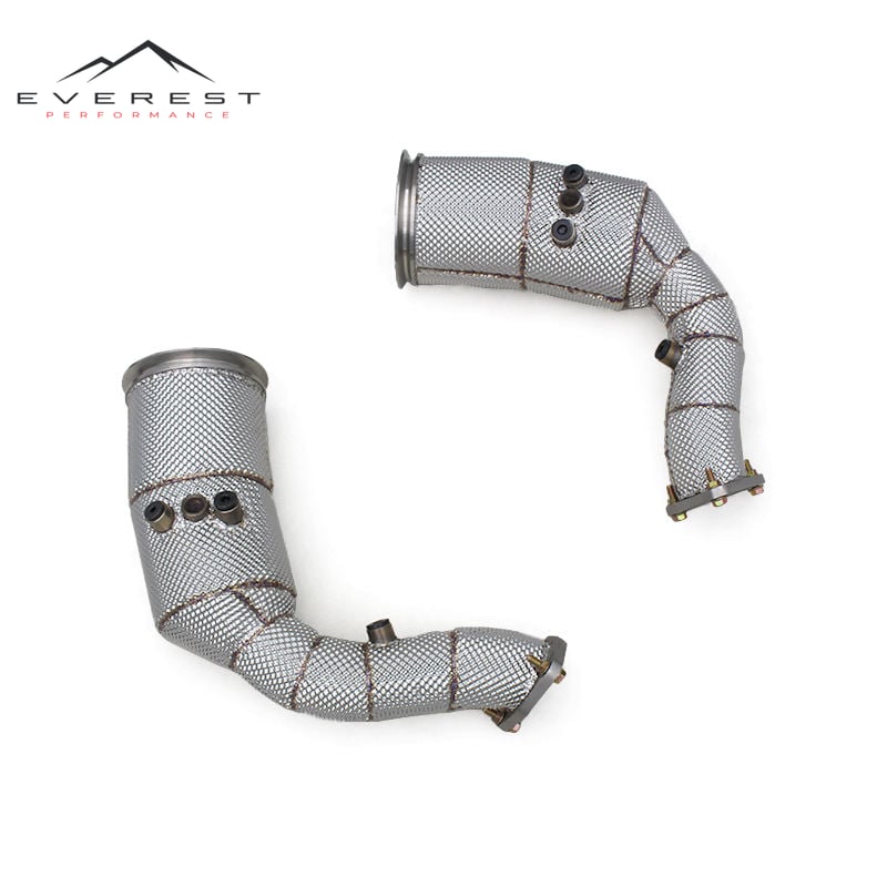 SS304 Exhaust Downpipe for Lamborghini URUS 4.0 2018-2019 with Heat Shield Straight Downpipe Exhaust Pipe