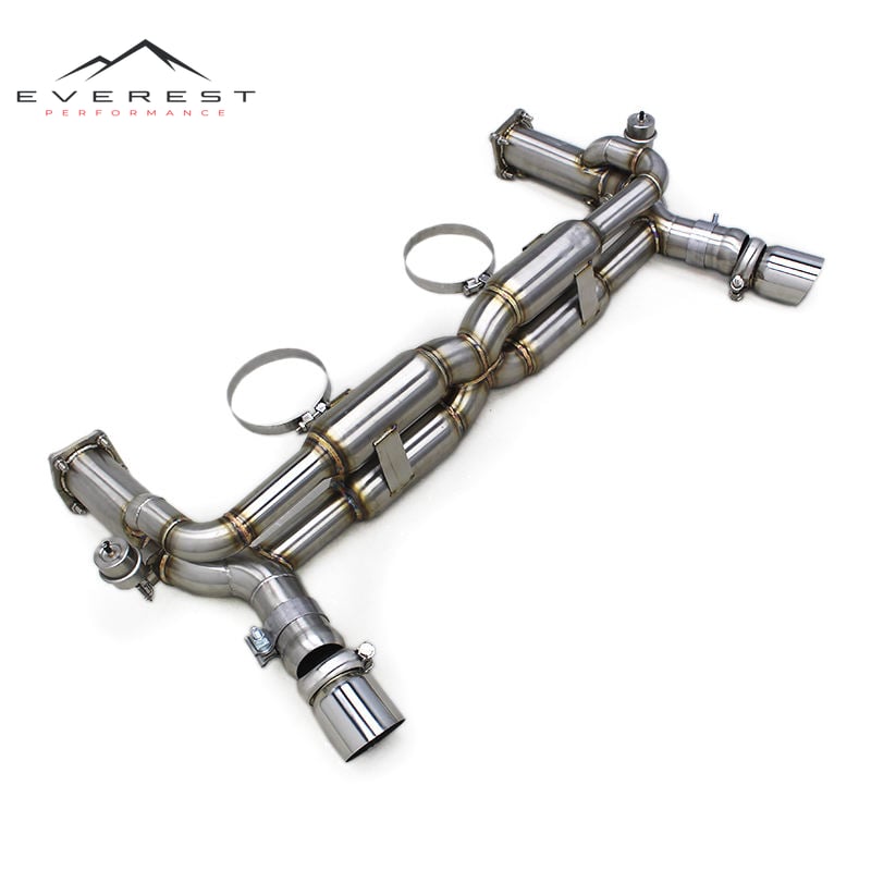 Exhaust Pipe System for Porsche 911 997/997.1 Turbo 3.6L 2004-2012 Stainless Steel Catback Exhaust Muffler with Valve Control