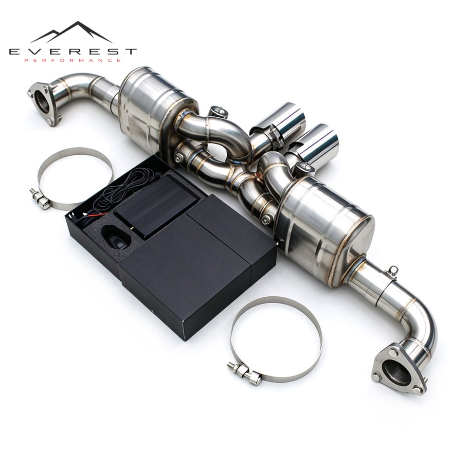 Stainless Steel Catback for Porsche 911 991/991.1 3.4/3.8 Carrera S 2011+ Muffler Vacuum Valve Exhaust Pipes