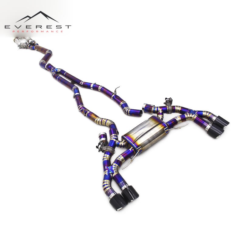 Racing Valvetronic Catback Exhaust Pipe for BMW X3M/X4M F97/F98 Competition 3.0T 2019-2023 Titanium Valved Muffler With Downpipe