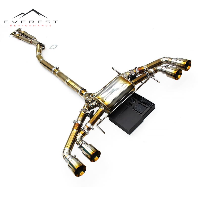 Golden Titanium Catback Muffler Valve for Nissan GTR/GT-R R35 2008-2023 3.8TT Aggressive Exhaust System