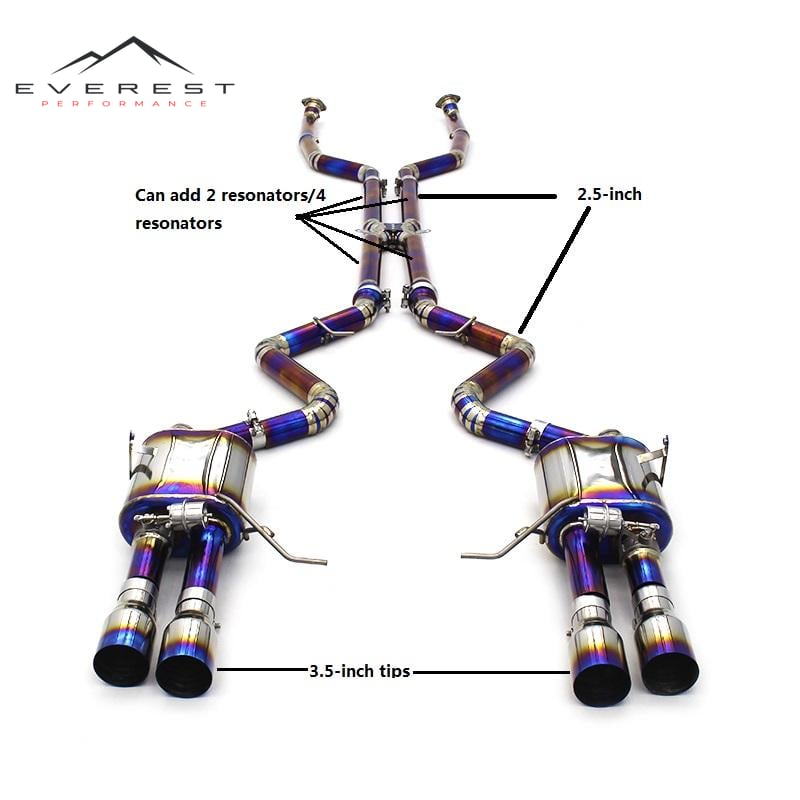 Exhaust Catback for BMW M3 E90/E92/E93 4.0L 2007-2013 Titanium Exhaust Pipe Performance Valvetronic Exhaust Muffler