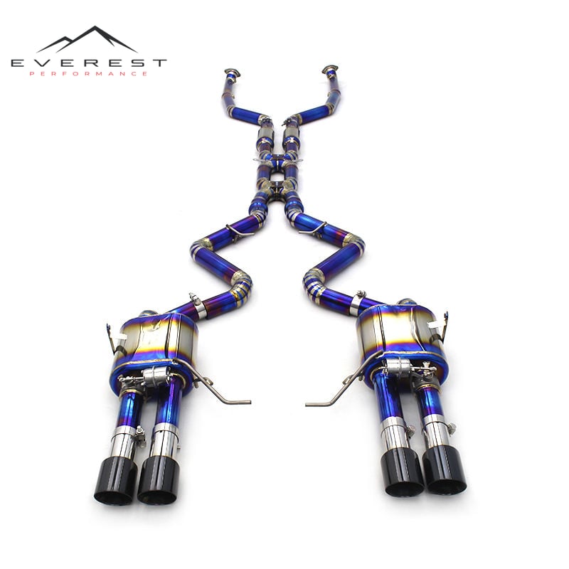 Catback Exhaust System for BMW M3 E90/E92/E93 4.0L 2008-2013 Equal Double X Mid Pipe Exhaust Muffler Resonator