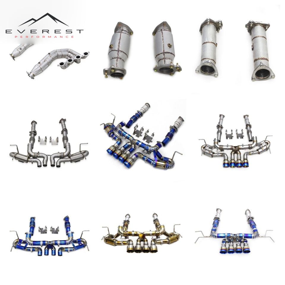 Titanium Catback High Flow Downpipe Exhaust System for Chevrolet Corvette C8 Z06 2019-2023 Valvetronic Muffler Exhaust Pipe
