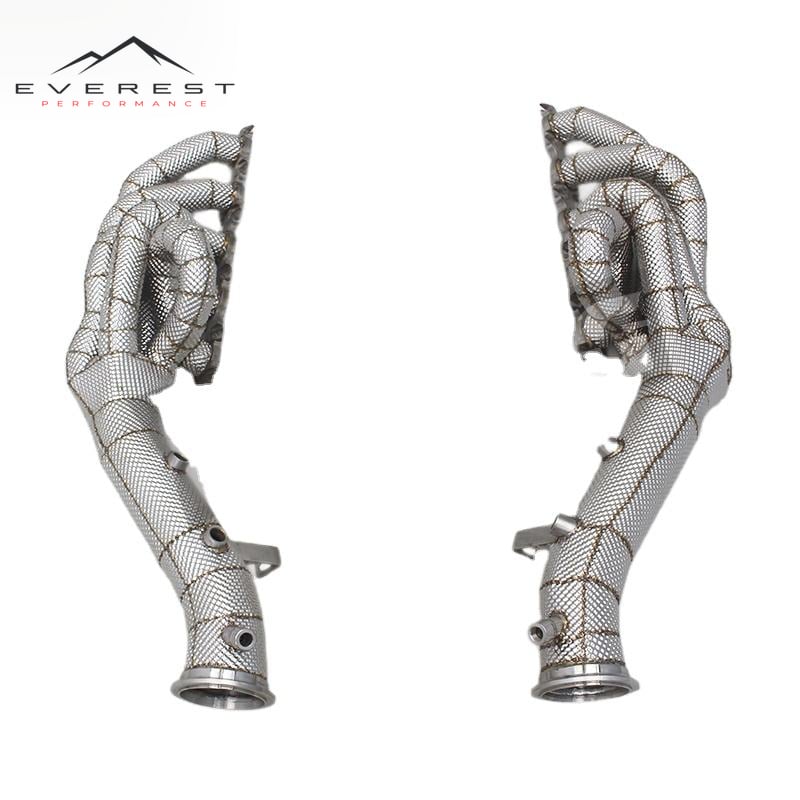 SS304 Exhaust Manifold for Lamborghini Huracan STO/EVO Spyder 5.2 2019-2020 Performance Headers Pipe With Heat Shield
