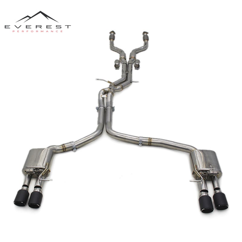 Catback Muffler for Audi S6/S7 C7 4.0T 2013-2018 Stainless Steel Exhaust System Vacuum Valve X Mid Pipes