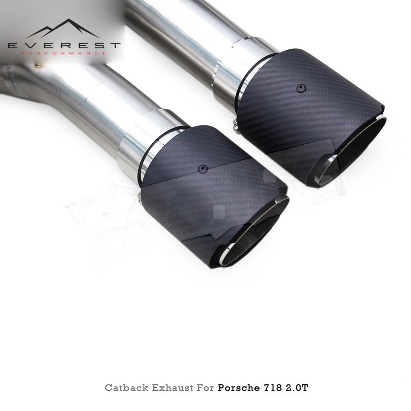 Catback Exhaust for Porsche 718 Boxster/Cayman 2.0T 2016-2023 Single Valve Exhaust Stainless Steel Pipe Muffler