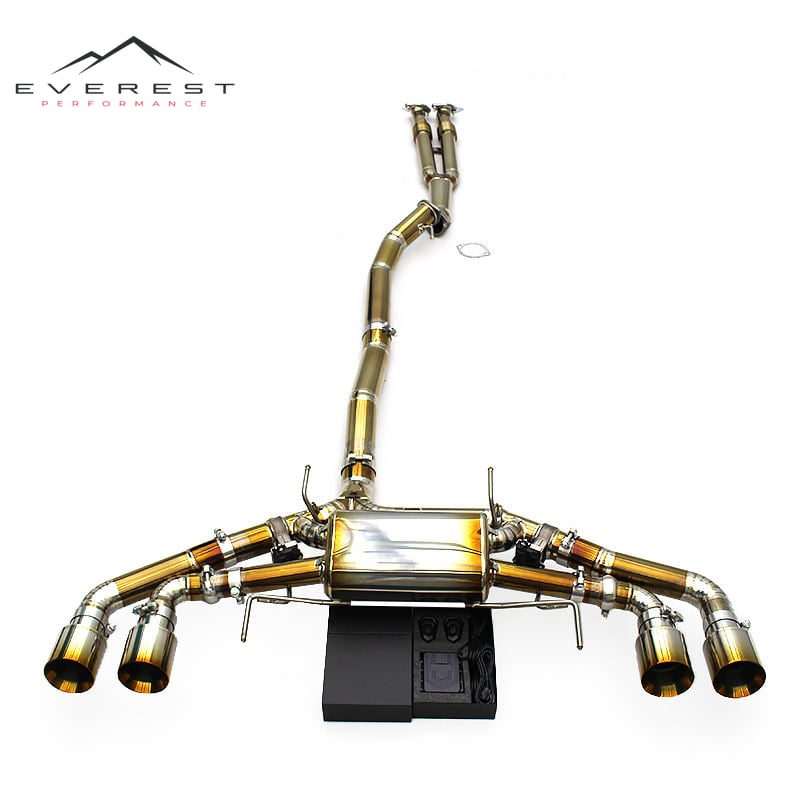 Direct-fit Exhaust for Nissan GTR/GT-R R35 2008-2023 3.8TT Titanium Lightweight Catback Valved Muffler With Y Pipe Front Pipe
