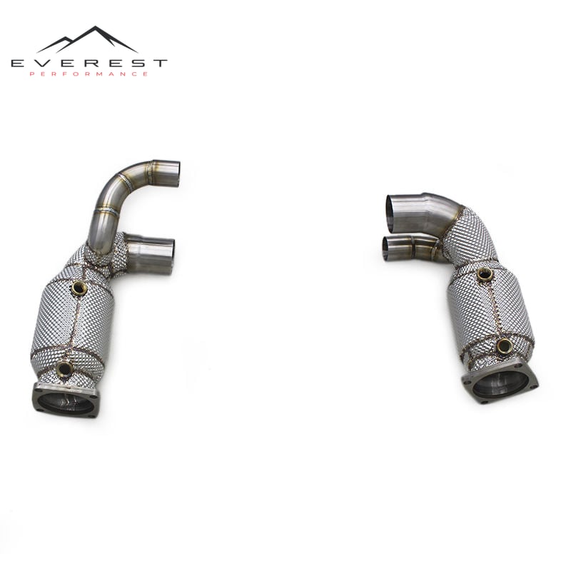 High Flow Exhaust Downpipe for Porsche 911/991.2 Carrera 3.0T 2011+ Stainless Steel 100/200/300Cell Catted Downpipe