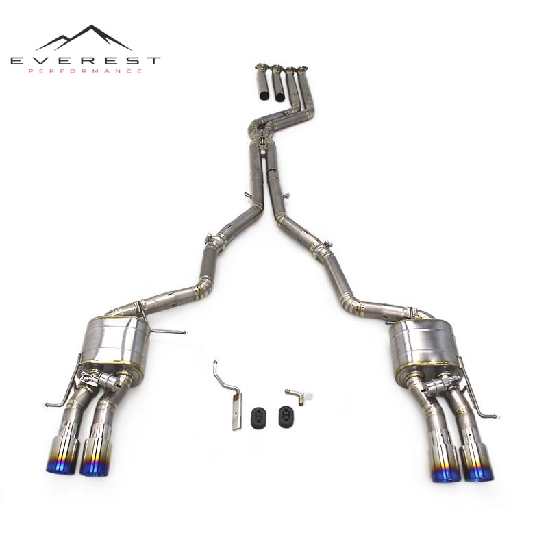 Auto Valve Exhaust catback for BMW Z4 E89 2.5L/3.0L/2.0T/3.0T 2009-2017 Titanium primary Color Exhaust Pipe Catback Muffler