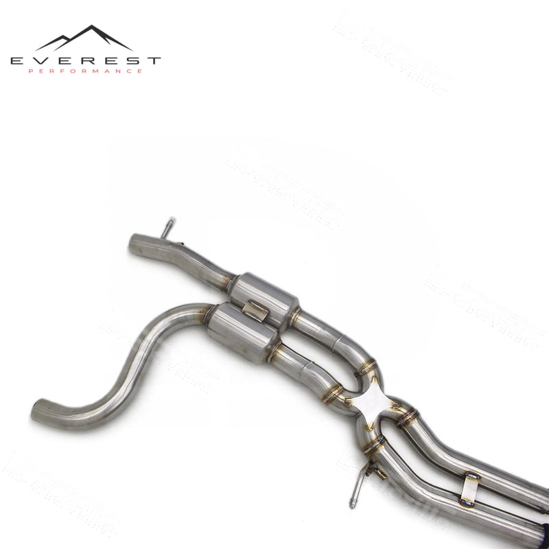 SS304L Exhaust Pipe System for Audi Q7 2010-2023 Resonator X-pipe Valvetronic High Performance Catback Exhaust