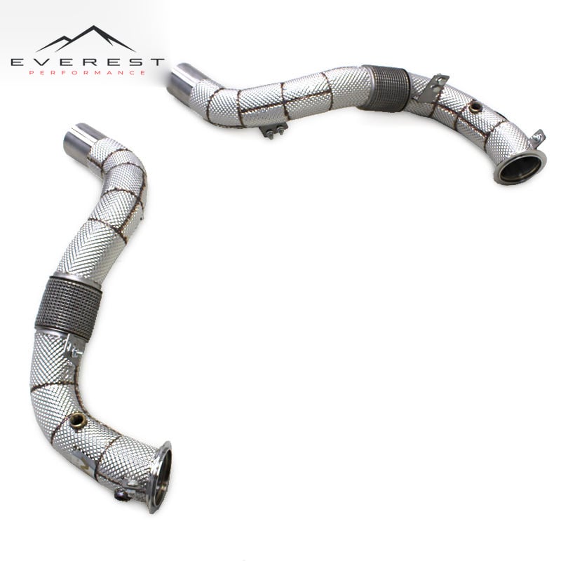 Straight Through Downpipe Exhaust System for BMW X5 M50i G05 4.4TT 2019-2024 Stainless Steel Front Tube