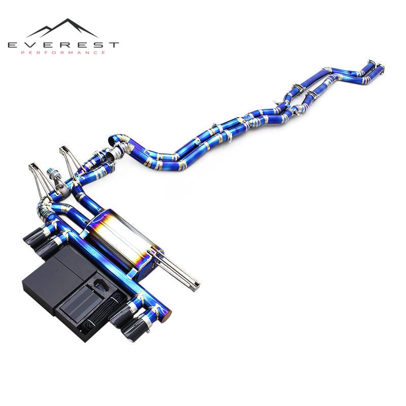Titanium Exhaust Pipes for BMW M3 E46 2004-2006 Catback Muffler Vacuum Valve Equal Length Mid Pipes